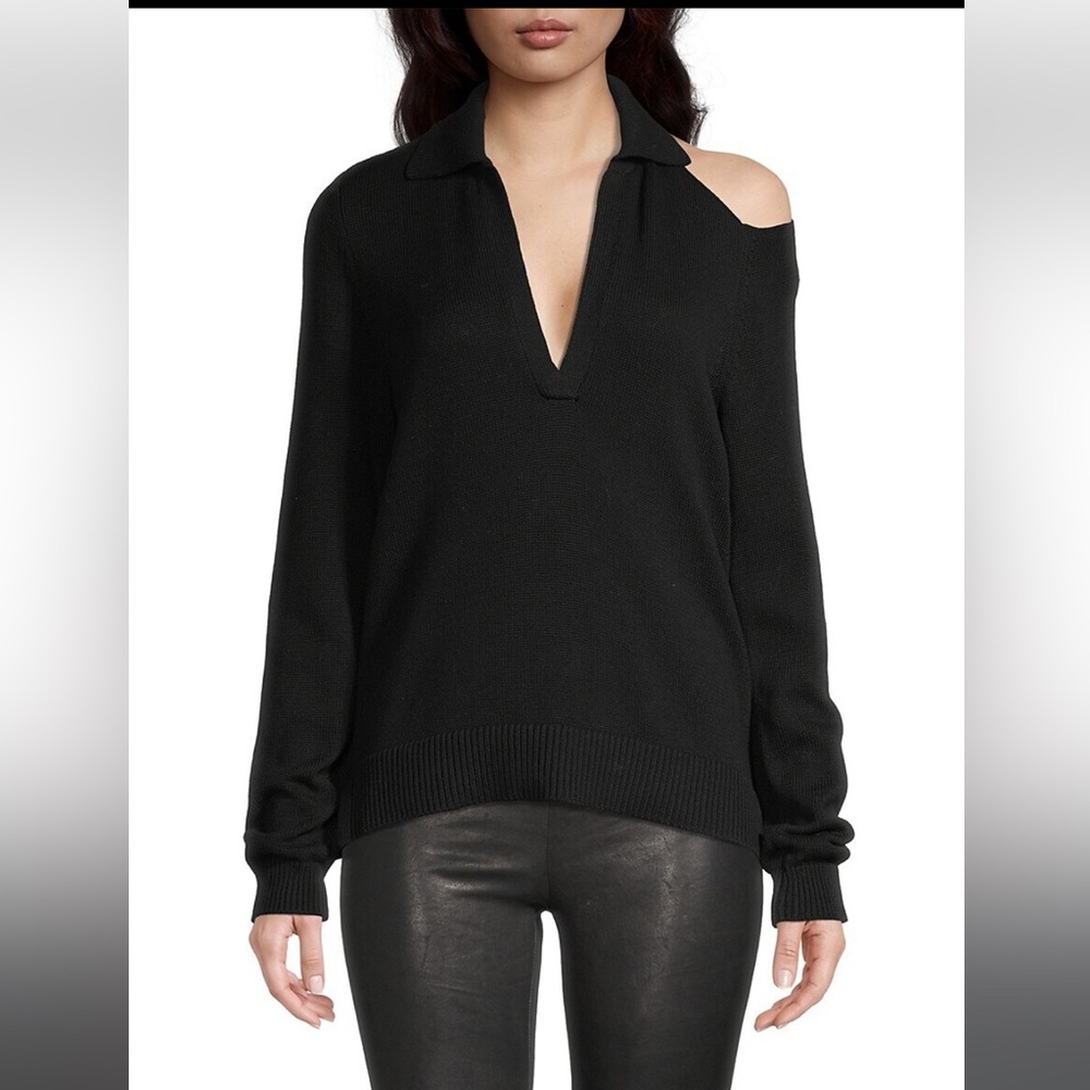 525 America cut out polo sweater - XS